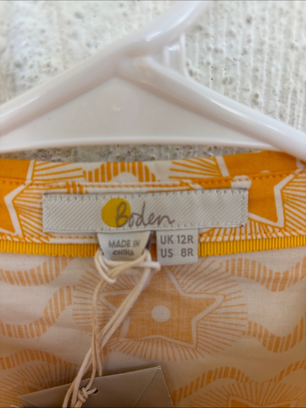 Boden Anastasia Button Down Yellow Floral Midi Shirt Dress sz 8 R - Picture 4 of 10
